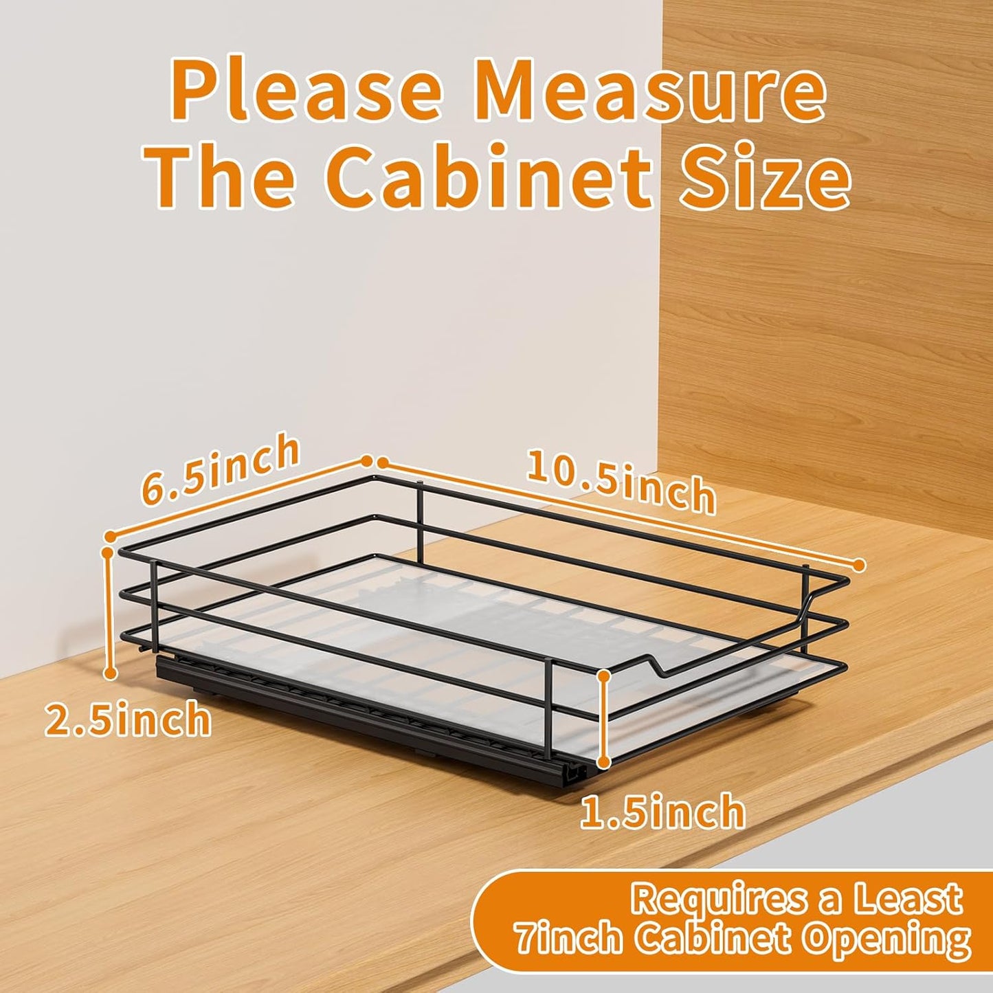 RCHYFEED Pull Out Spice Rack Organizer for Cabinet,Slide out Spice Organizer for Inside