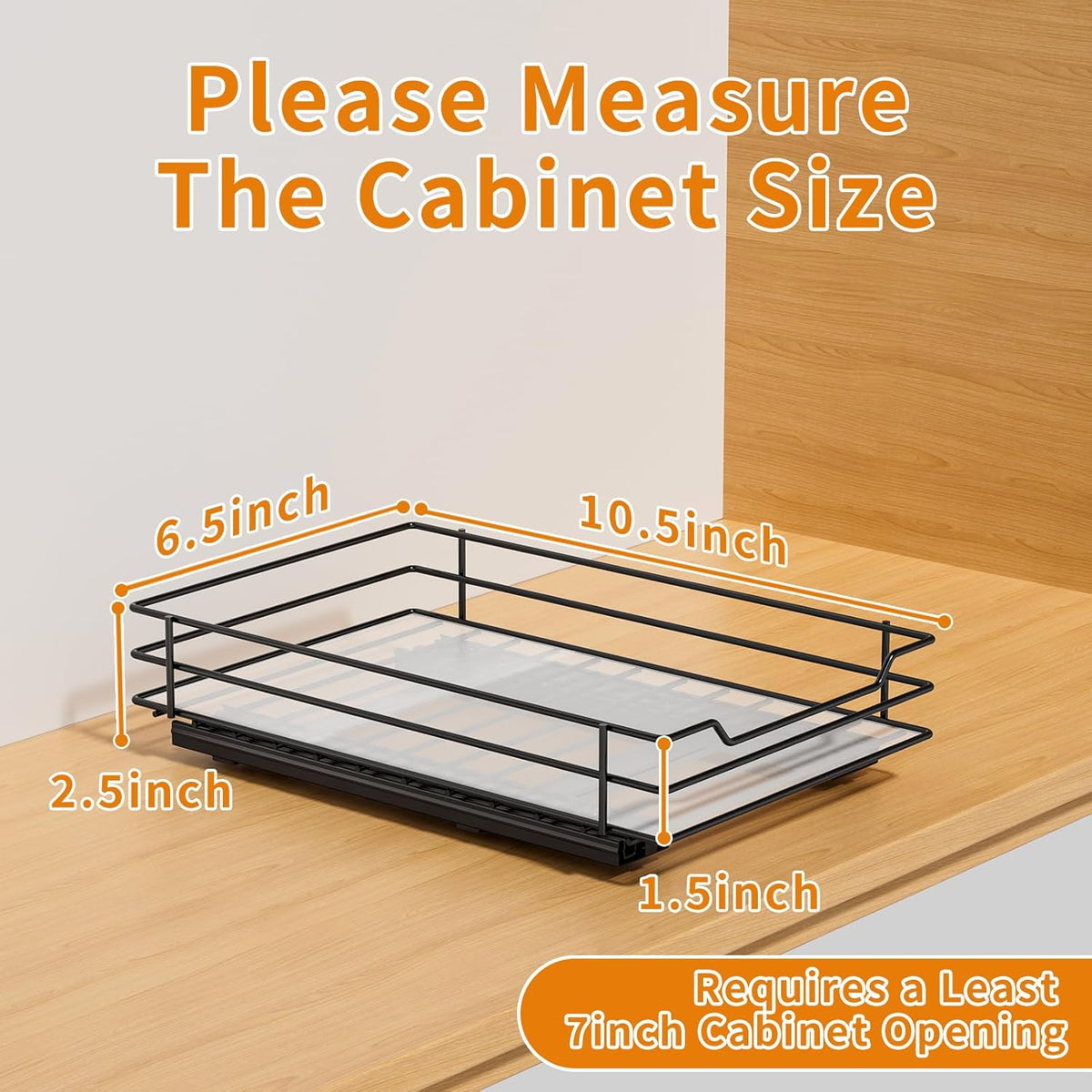 RCHYFEED Pull Out Spice Rack Organizer for Cabinet,Slide out Spice Organizer for Inside