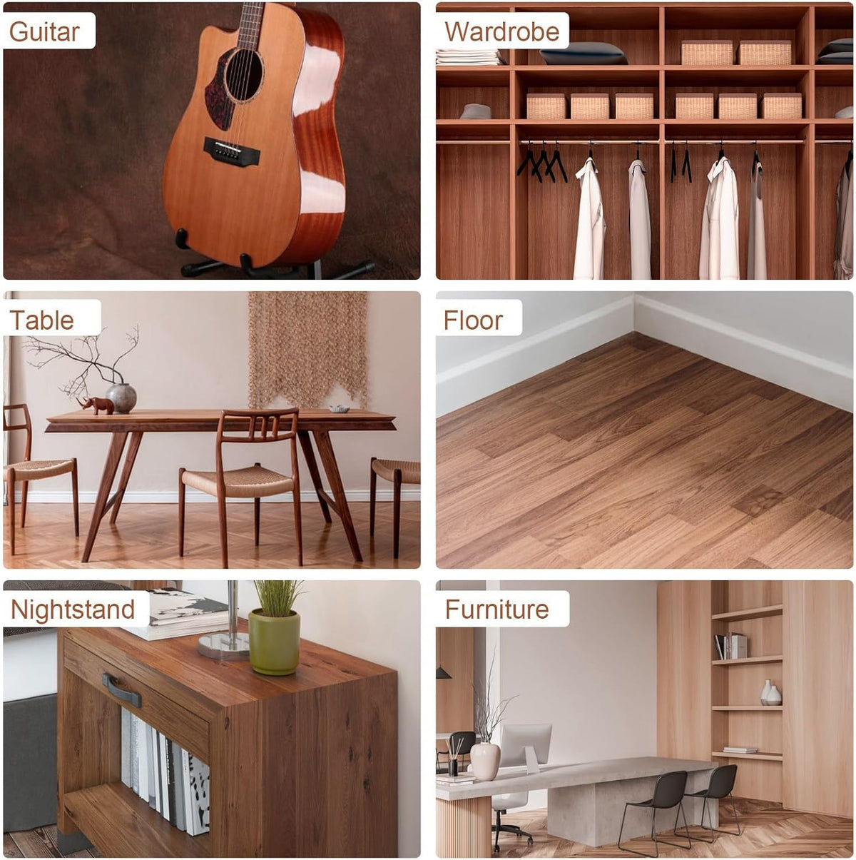 SEISSO Wood Filler, Walnut Wood Putty for Trim, Wood Filler Paintable, Stainable, Water-Based Wood