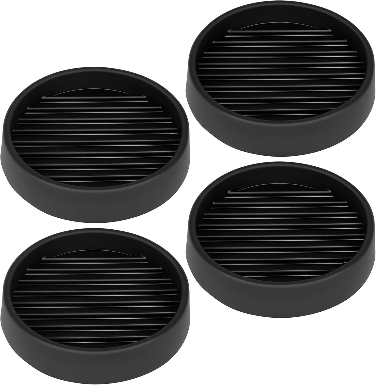 Non Slip Furniture Pads, 2.5” Round Rubber Caster Cups, 4 Pcs Furniture Coasters, Anti-Slip
