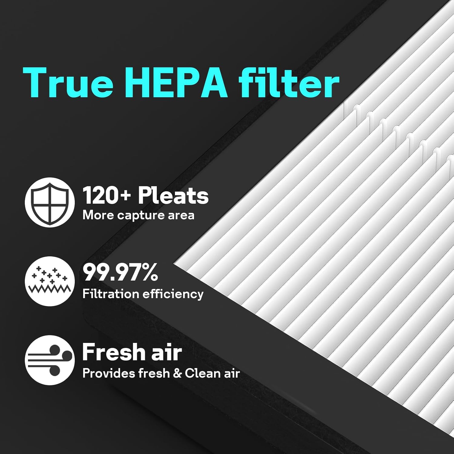 Leemone EverestAir Replacement Filter for LEVOIT EverestAir/EverestAir-P Air Purifier, True HEPA