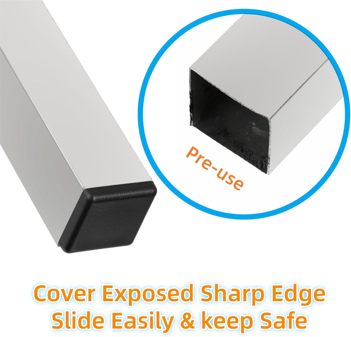 Furnigear Plastic Plugs Tubing End Cap Chair End Caps Outside Bottom Tubing Caps Square Furniture