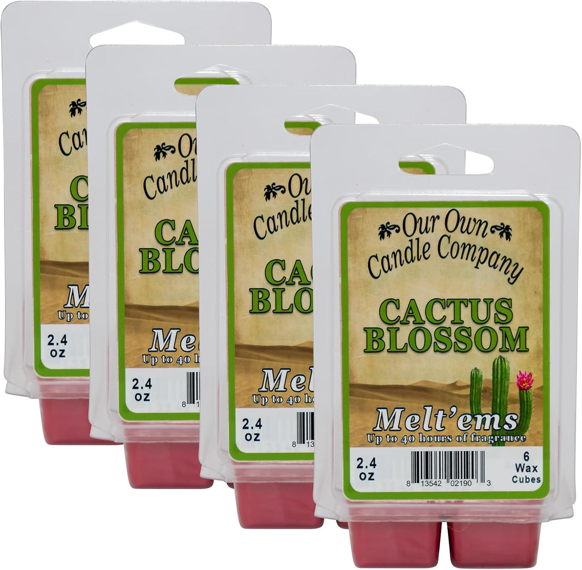 Our Own Candle Company Premium Wax Melt, Cactus Blossom Scent,Handmade in The USA, 24 Cubes (4