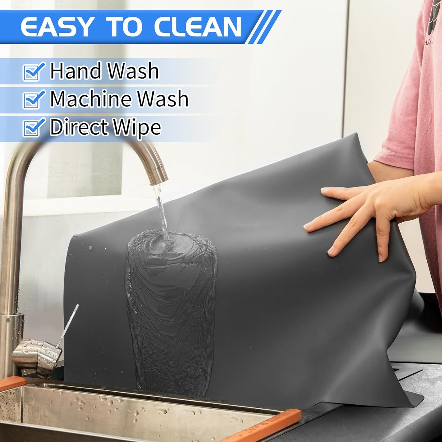 Warome Silicone Mats for Kitchen Counter, 36"X 23.6" Heat Resistant Mats for Countertop, Extra