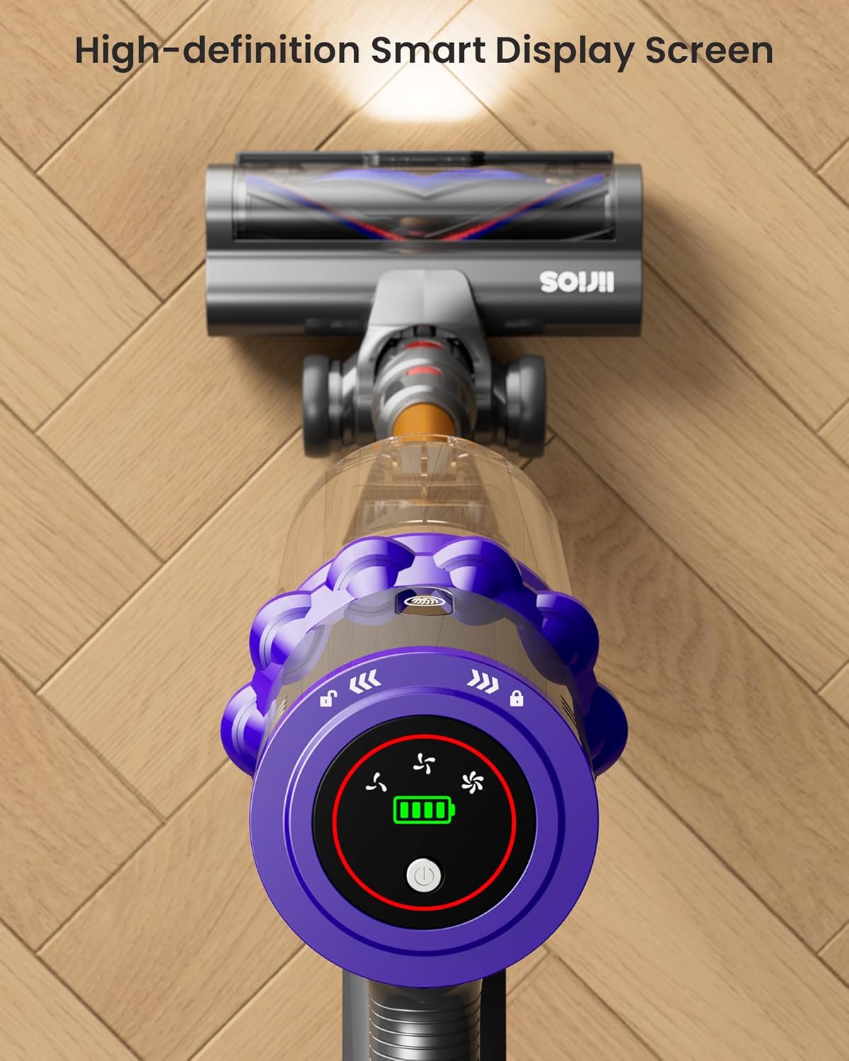 Cordless Vacuum Cleaner, 580W 48KPA 65Mins Self-Standing Vacuum Cleaners for Home, Stick Vacuum