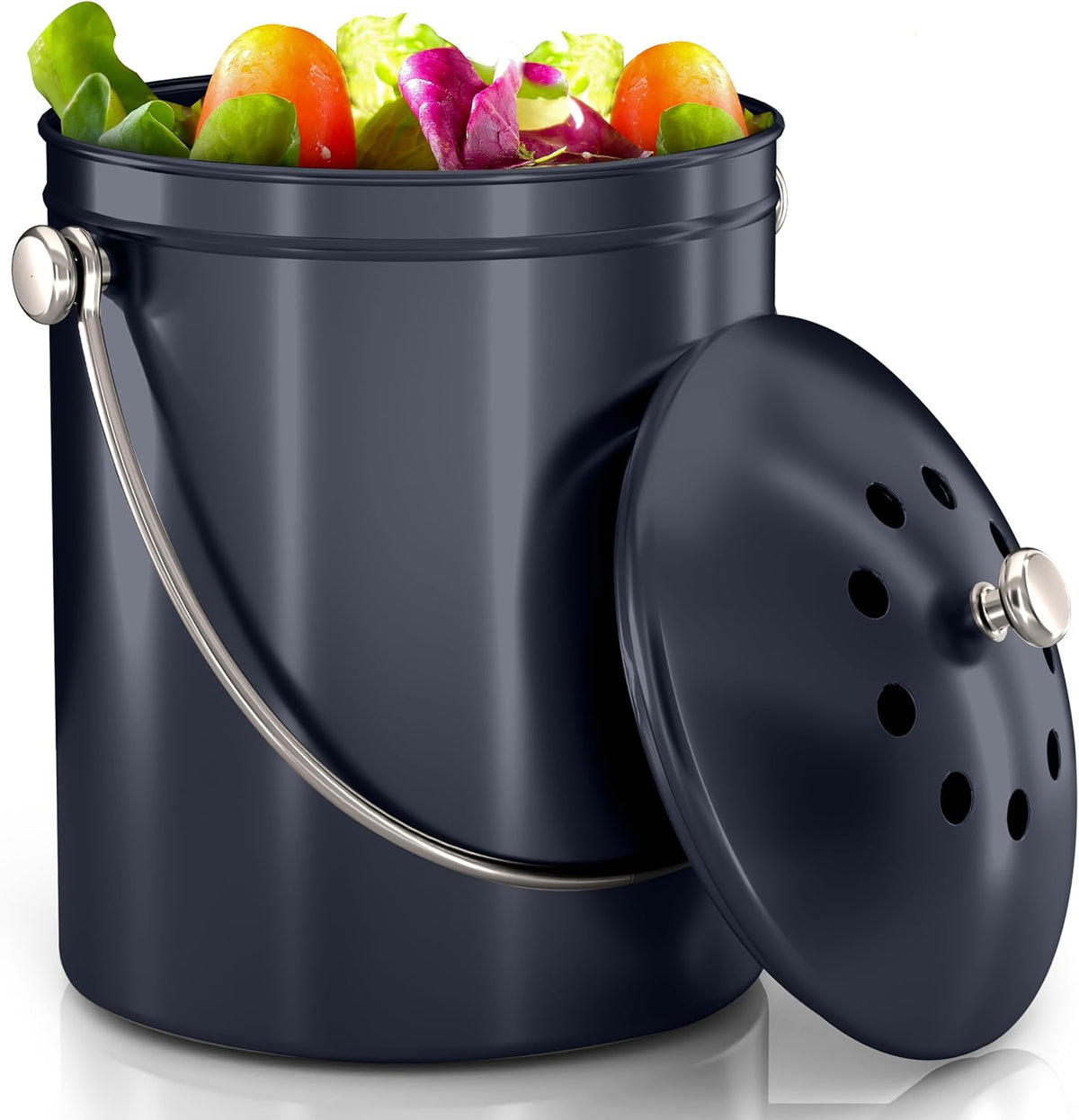 Utopia Kitchen Compost Bin for Kitchen Countertop, 1.3 Gallon Compost Bucket for Kitchen with Lid