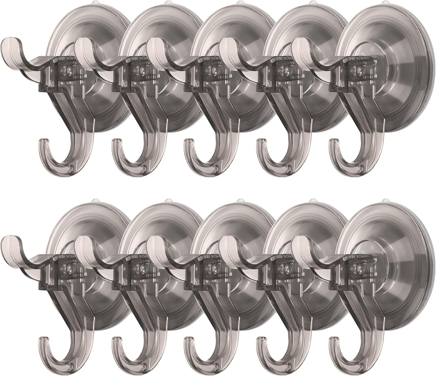 Antimbee 10 Pack Reusable Suction Hooks, Removable Small Suction Cups for Shower, Bathroom, Glass