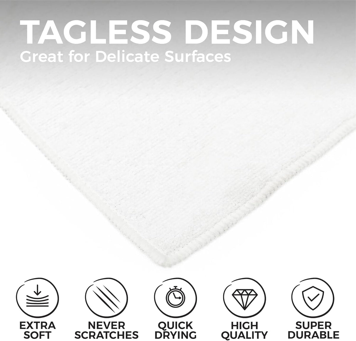 The Rag Company - All-Purpose Microfiber Terry Cleaning Towels - Commercial Grade, Highly