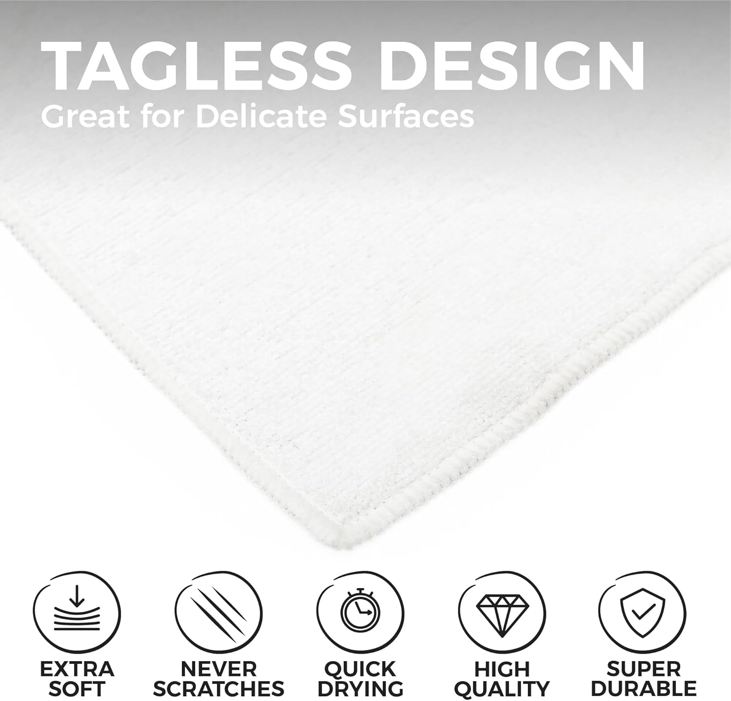 The Rag Company - All-Purpose Microfiber Terry Cleaning Towels - Commercial Grade, Highly