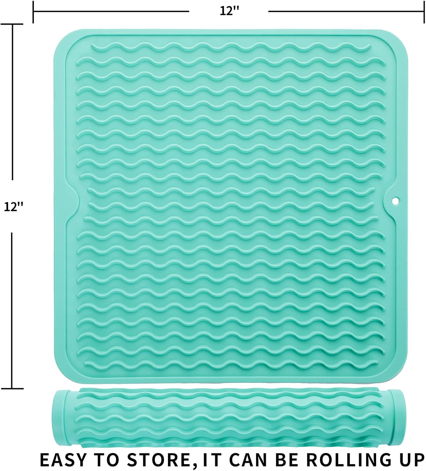 Silicone Dish Drying Mat for Multiple Usage,Easy clean,Eco-friendly,Heat-resistant Silicone Mat for