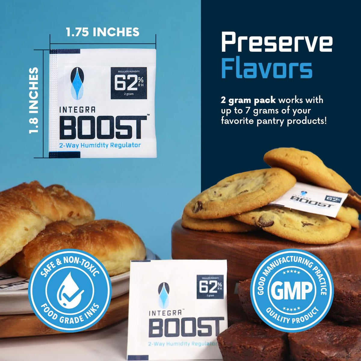 Integra Boost 2-Way Humidity Control Pack ??Patented Technology for Humidity Control ??Preserve