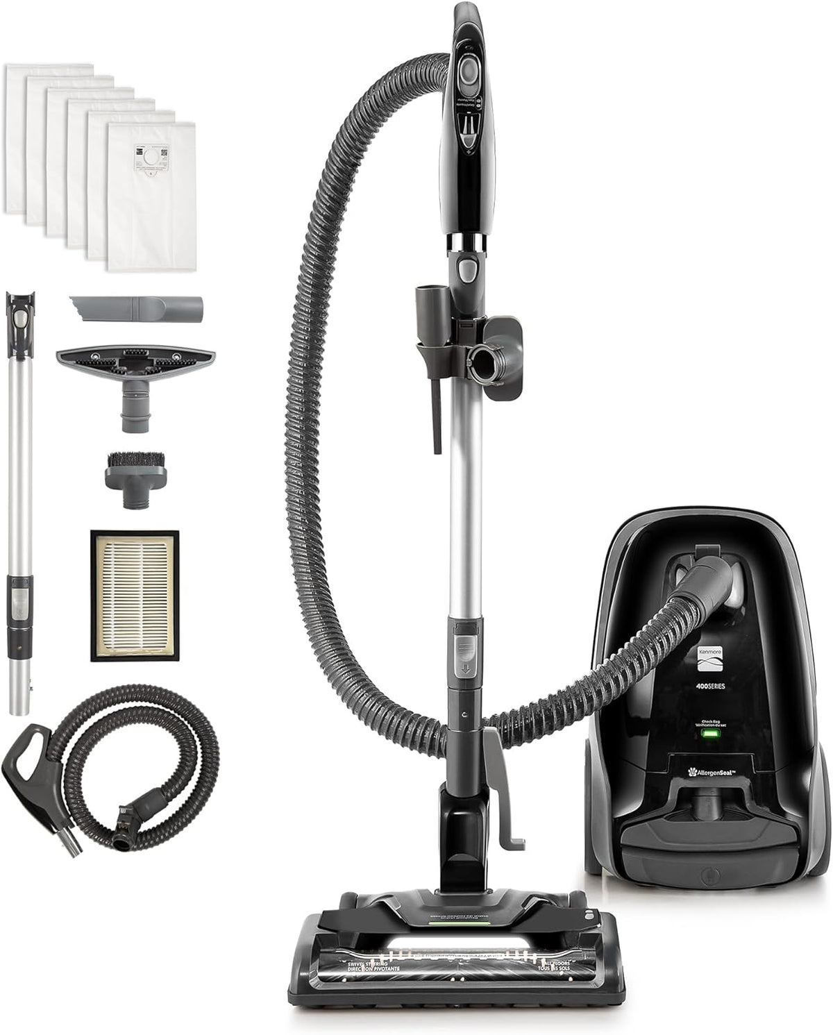 Kenmore BC3006 400 Series Pet Friendly Lightweight Bagged Canister Vacuum Cleaner 2-Motor Design