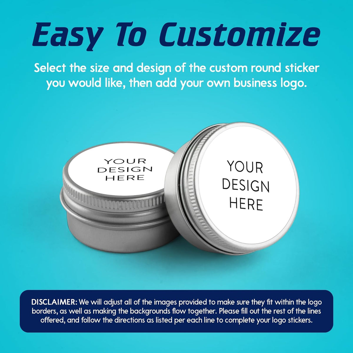 100 Custom Vinyl Stickers - Upload Your own Image, Text, Design, Logo - Personalized Logo Labels