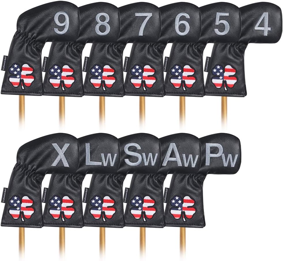 CRAFTSMAN GOLF 11pcs /Set USA US Flag Clover Leather Left Right Black White Green Dark Blue Iron