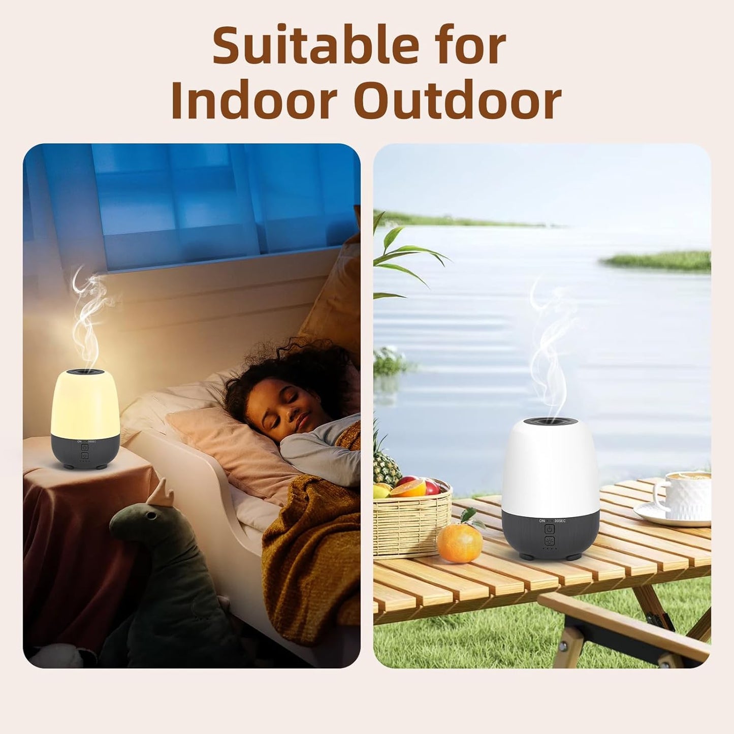150ML Rechargeable Battery Operated Essential Oil Diffuser, Portable Cordless Aromatherapy
