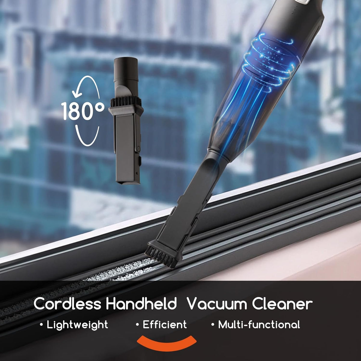 Cordless Stick/Handheld Vacuum Cleaner, 10-17Kpa 2-Level Powerful Suction,Fast Charging-Use