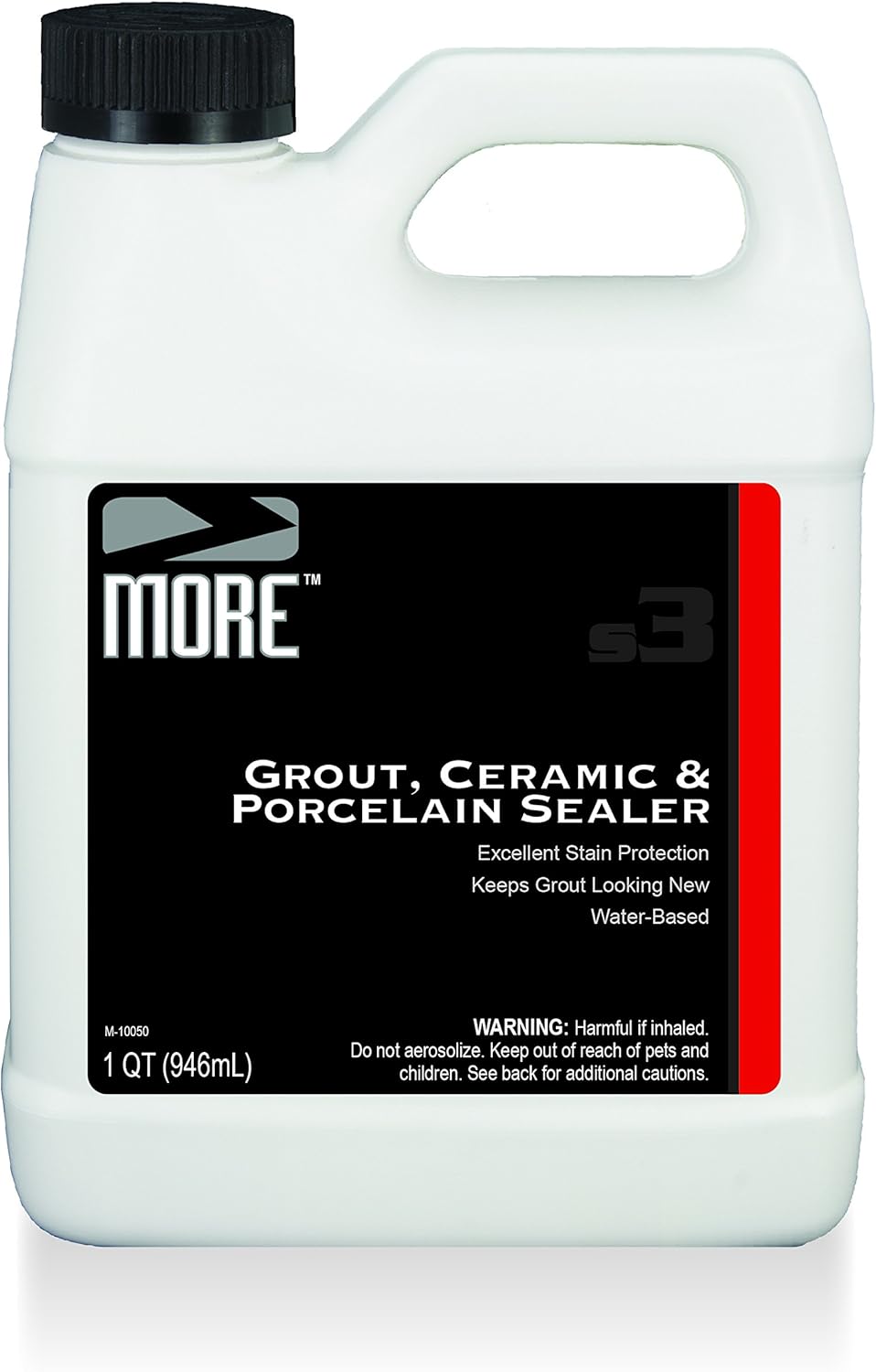 MORE Grout, Ceramic & Porcelain Tile Sealer - Water-Based Grout Sealer - Stain, Tile & Grout
