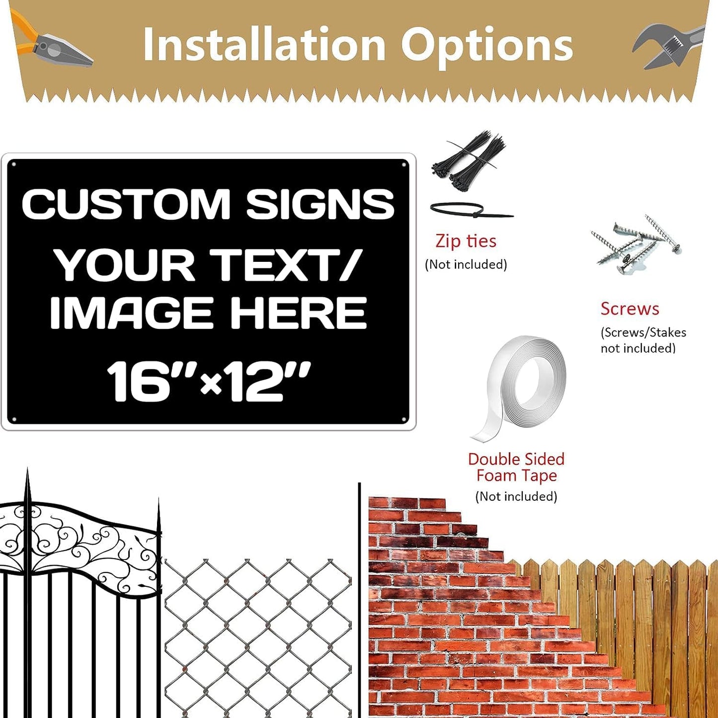 custom signs personalized,Aluminum Weatherproof Metal Sign,Multiple Sizes Custom Personalized Text