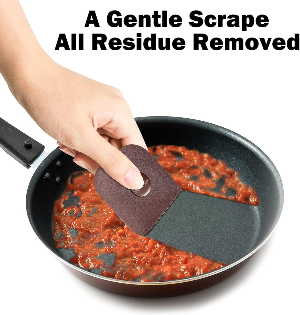 Pan Scraper, 5 Pcs Pot Scraper Plastic, Pot Scraper Non Scratch for Cast Iron, Pot and Pan