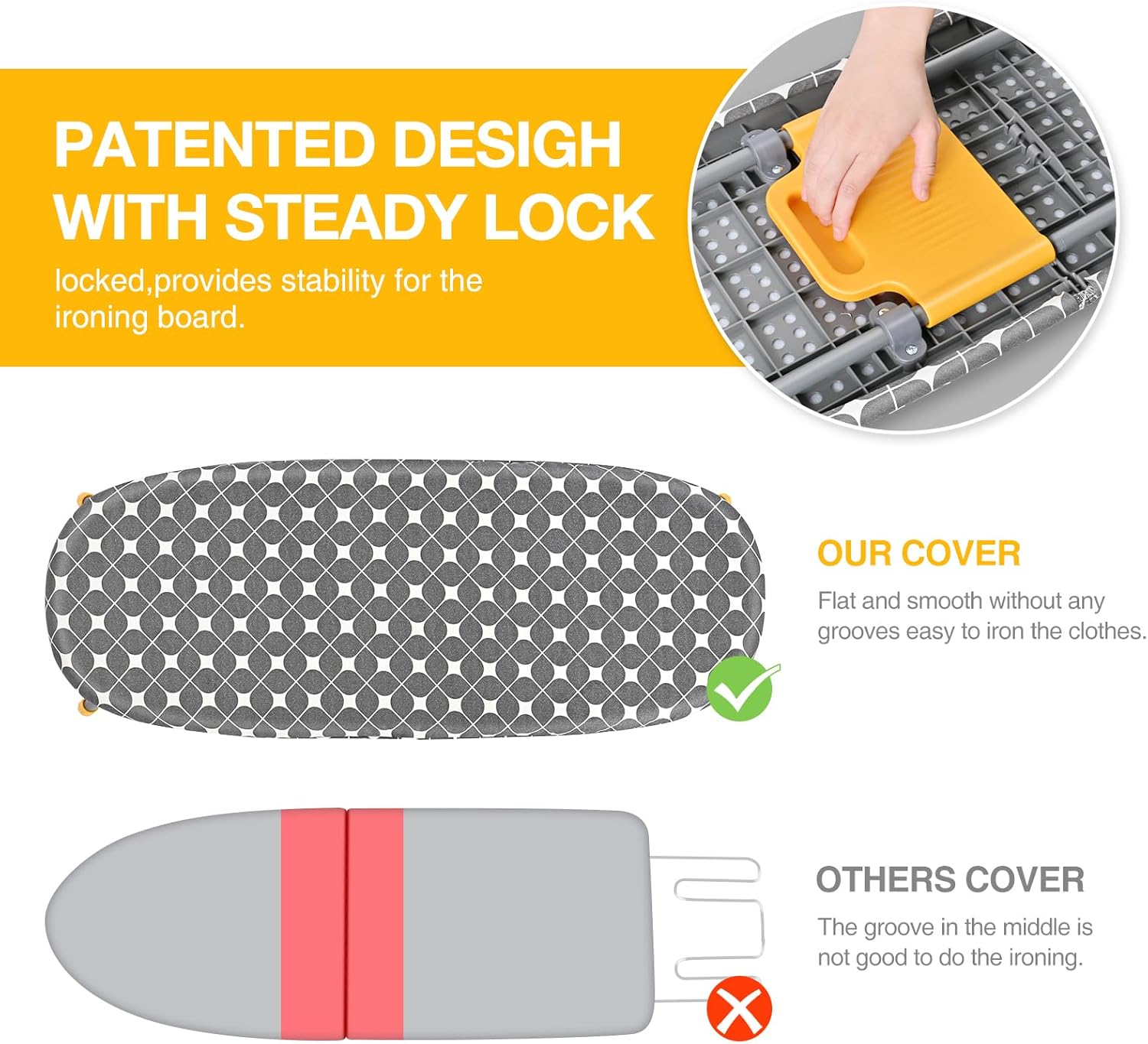APEXCHASER Foldable Ironing Board, Tabletop Small Board with Heat Resistant Covers, Portable