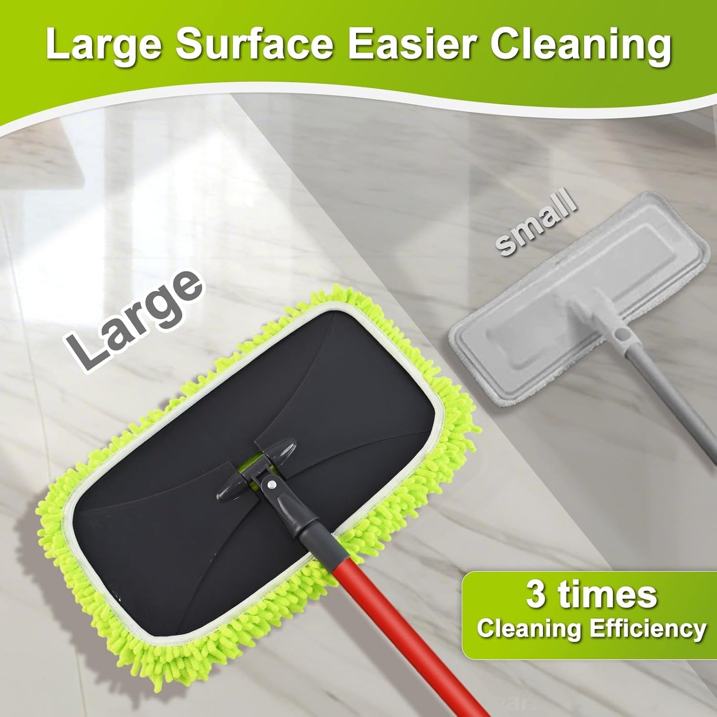 Mops for Floor Cleaning, Dust Mop for Hardwood Floors, Extra Large Floor Mop with Extendable Handle