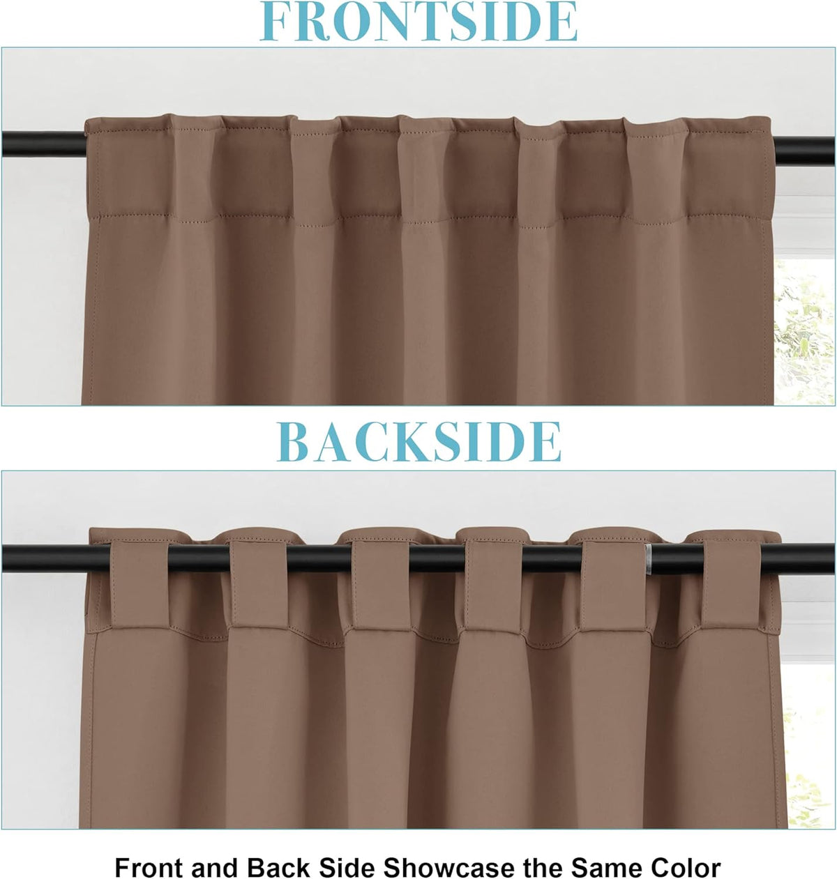 RYB HOME Small Window Curtains - Blackout Insualting Privacy Curtains for Kids Bedroom Kitchen