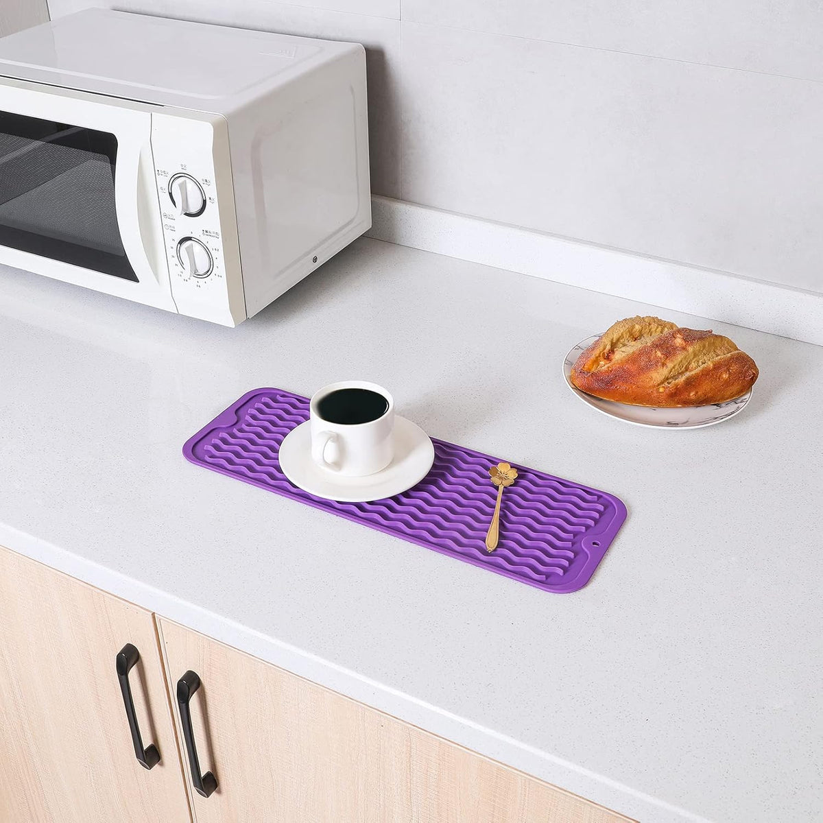 Silicone Dish Drying Mat for Multiple Usage,Easy clean,Eco-friendly,Heat-resistant Silicone Mat for