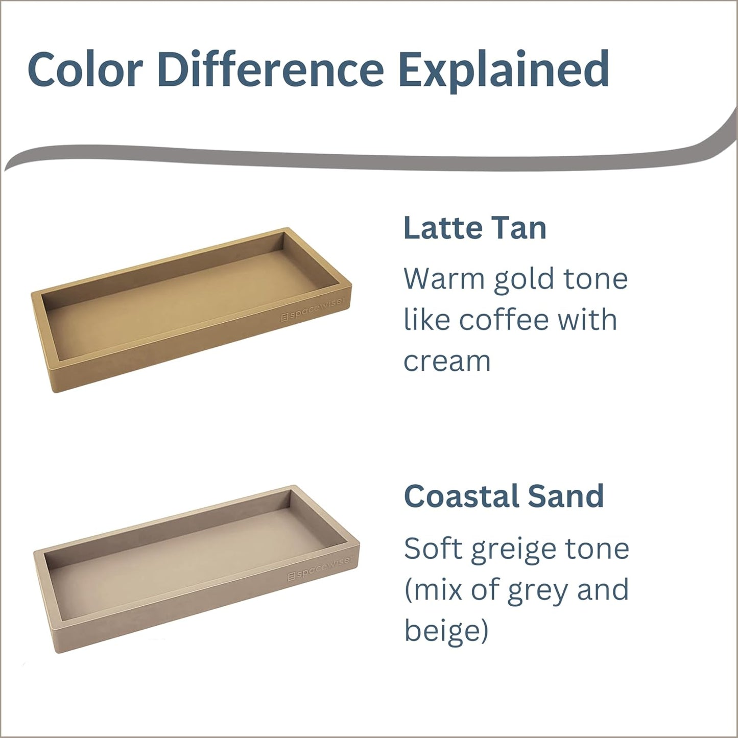 Countertop and Vanity Tray – Small 7.7" Silicone Soap Dispenser Trays, Flexible Bathroom Trays