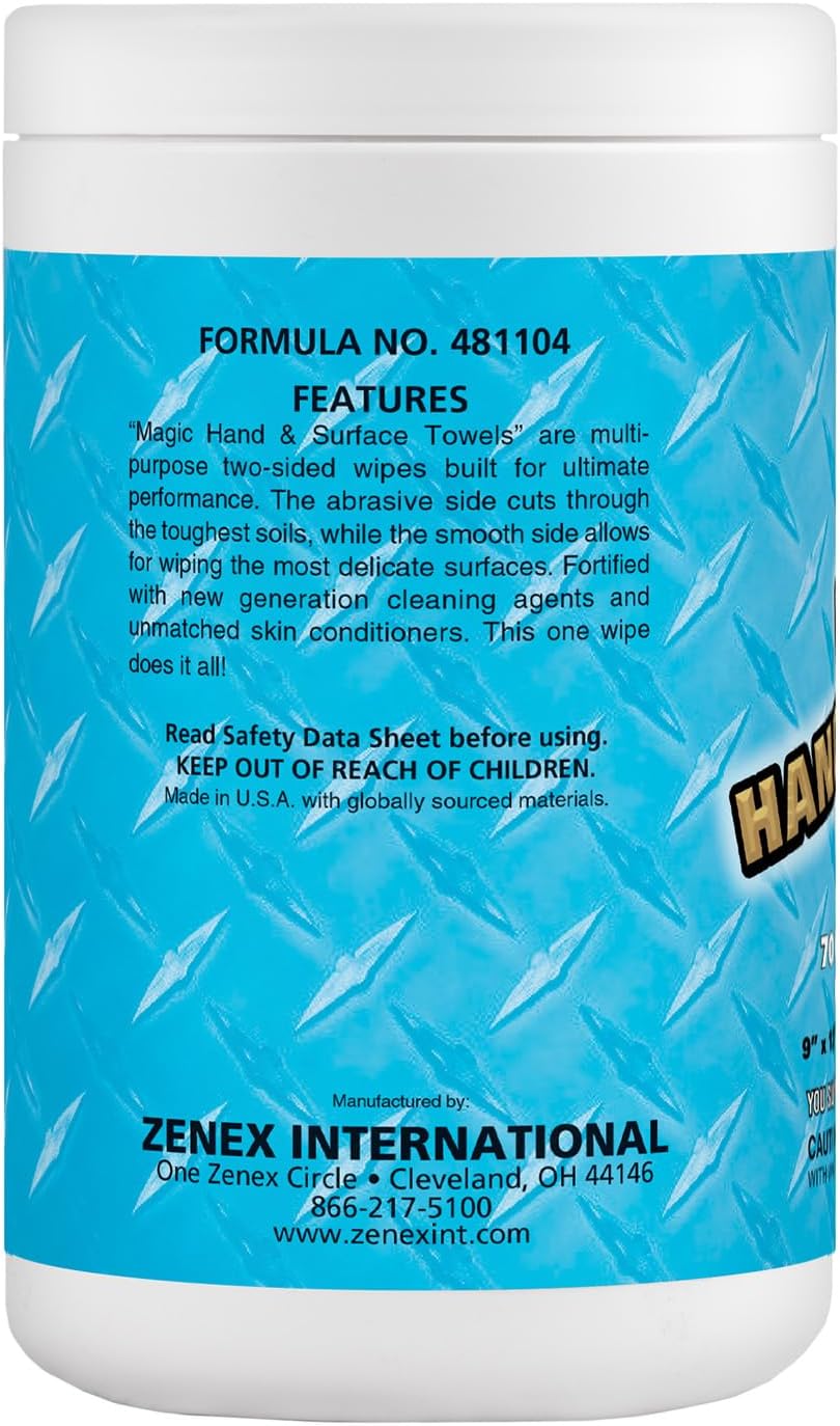 Magic Heavy Duty Cleaning Wipes - Dual Sided Hand & Surface Shop Towels | Professional-grade