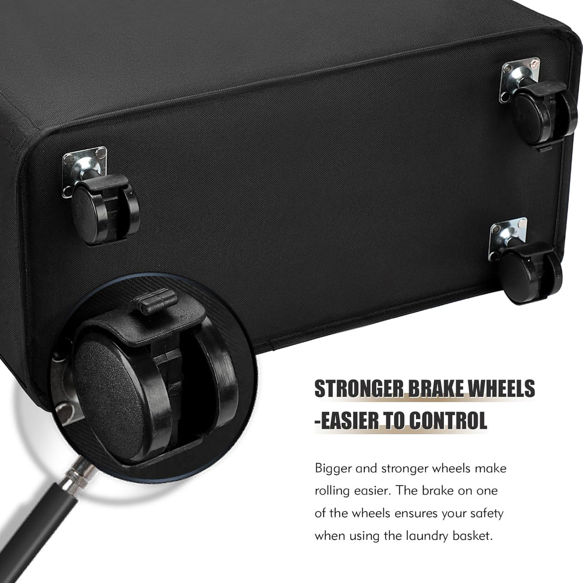 DOKEHOM 25-Inches Slim Laundry Basket on Wheels, Collapsible Rolling Laundry Hamper, Foldable