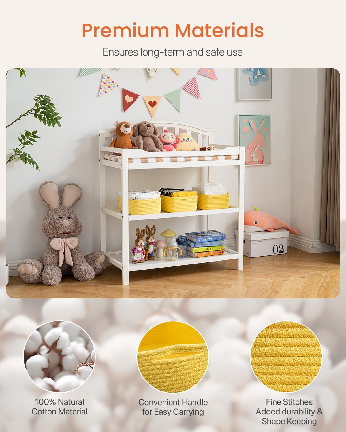 Small Woven Basket, 12 x 8 x 4.5 Inches, Storage Basket for Organizing, Cute Small Rope Shelf