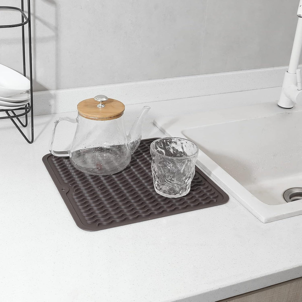 Silicone Dish Drying Mat for Multiple Usage,Easy clean,Eco-friendly,Heat-resistant Silicone Mat for