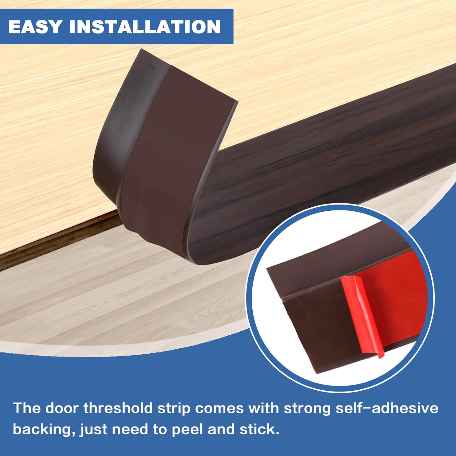 Vinyl Door Threshold Flooring Transition Strip Self Adhesive Carpet Edging Strip for Laminate