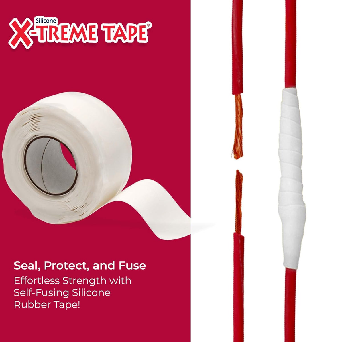 X-Treme Tape MOCAP Heavy Duty Electrical Tape, Self-Fusing Silicone Rubber, Waterproof & Insulating