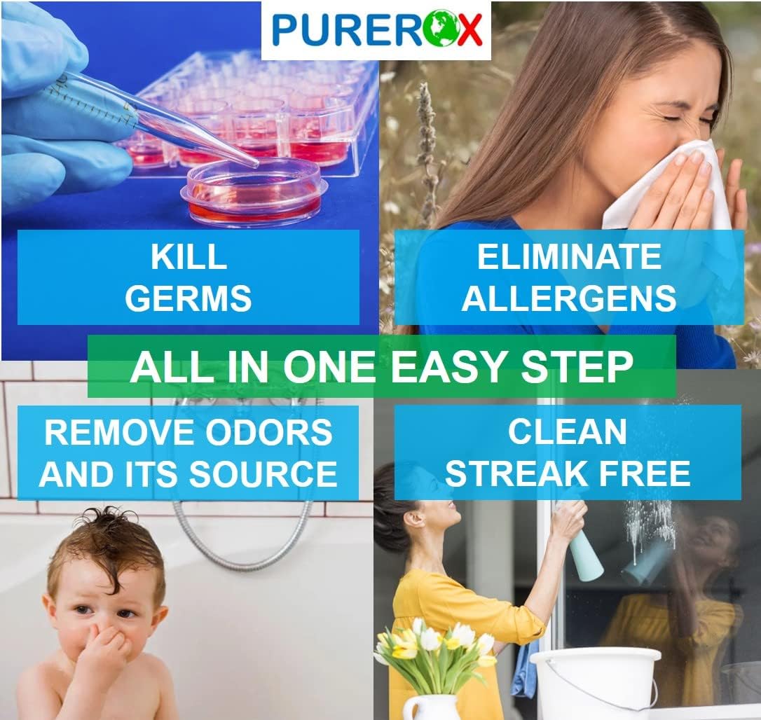 disinfectant (1 gallon) Eliminate 99.9999% viruses, Norovirus, HIV, MRSA and fungi. PUREROX
