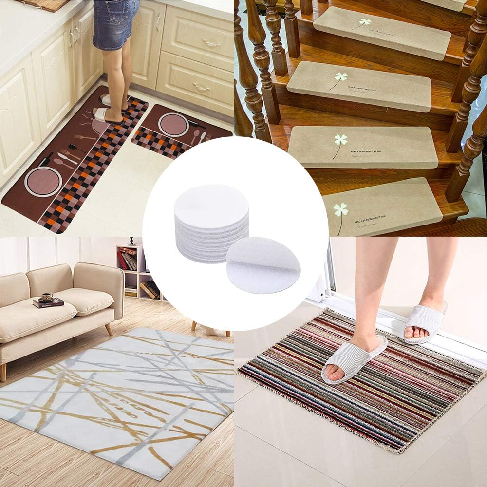 BRAVESHINE Hook and Loop Fasteners - 12 Sets Strong Adhesive Double Sided Wall Tape Sticky-Back