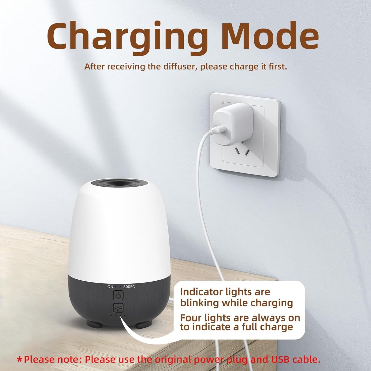 150ML Rechargeable Battery Operated Essential Oil Diffuser, Portable Cordless Aromatherapy