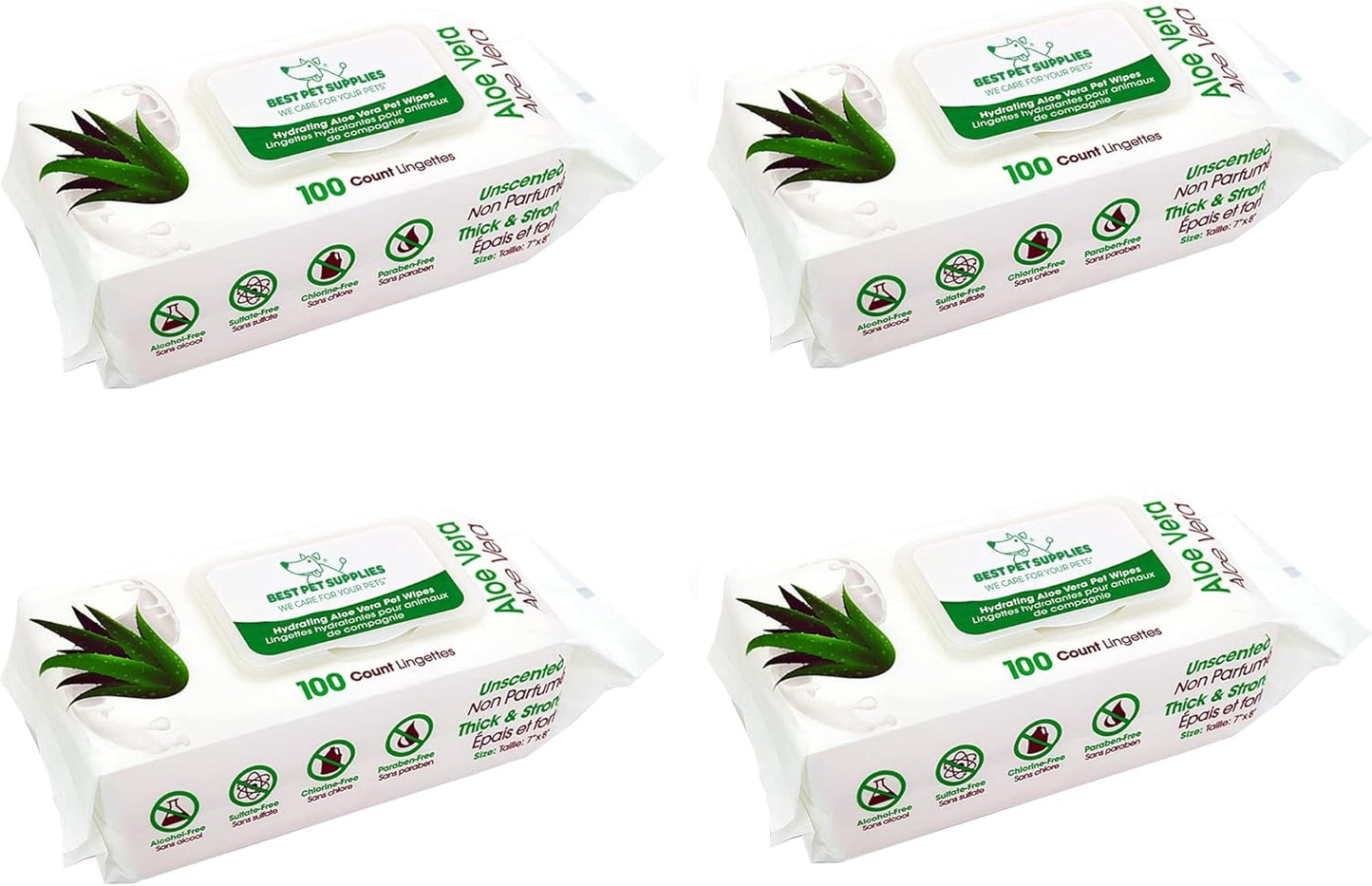 Best Pet Supplies Pet Grooming Wipes for Dogs & Cats,Deodorizer for Coats & Dry, Itchy, or