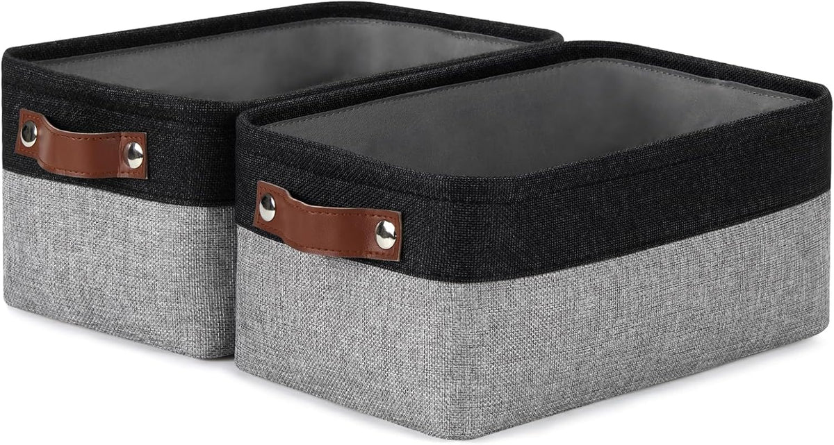 DULLEMELO Small Storage Baskets for Organizing - 11.8x7.9x5.1 inch Collapsible Storage Bins Set of