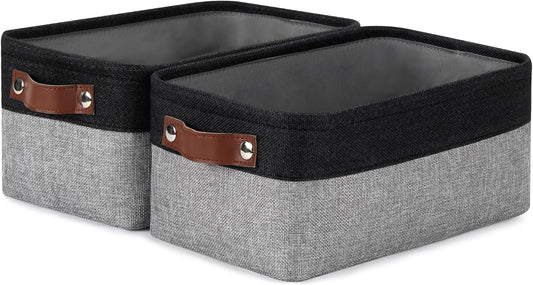 DULLEMELO Small Storage Baskets for Organizing - 11.8x7.9x5.1 inch Collapsible Storage Bins Set of