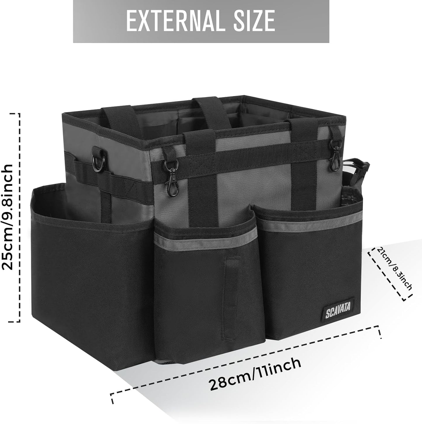 Compact Wearable Cleaning Caddy, Small Cleaning Caddy Supplies Organizer with Handle & Shoulder