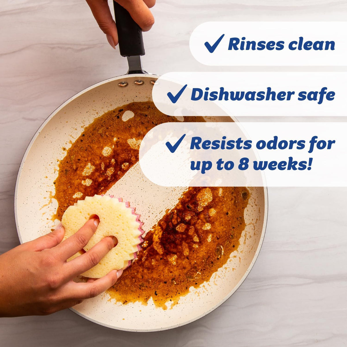 Scrub Daddy 4 Scrub Daddy Sponges & 4 Scrub Mommy Kitchen Sponges - Scratch-Free for Dishes &