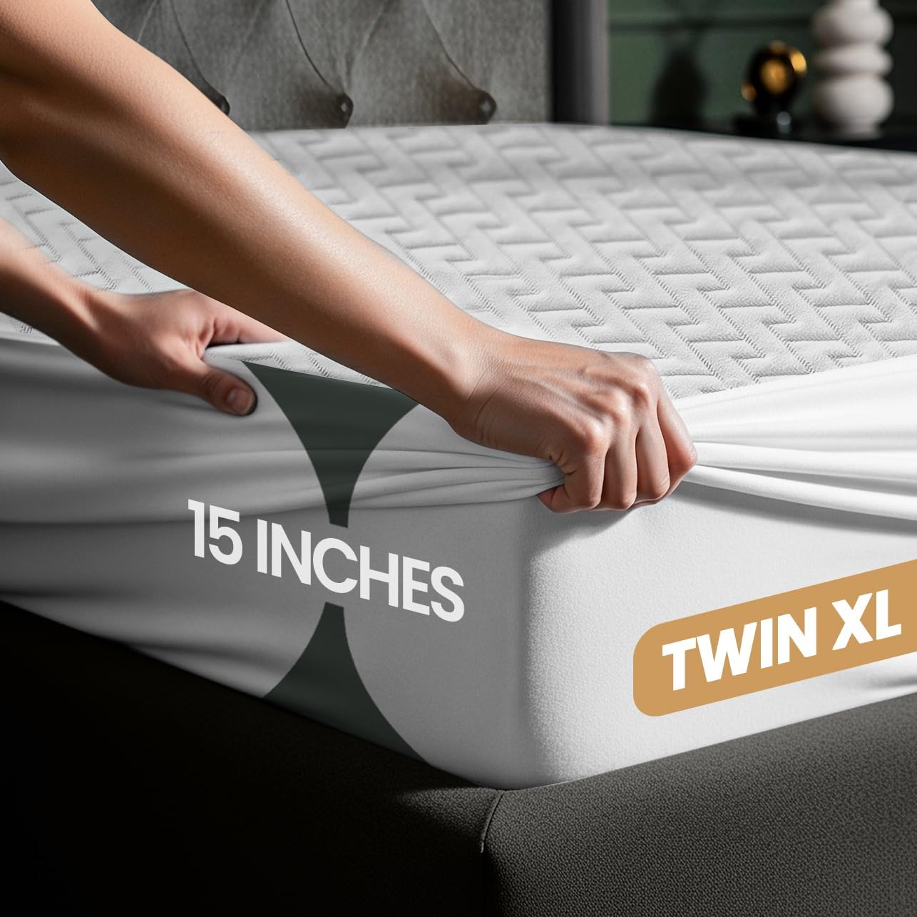 Utopia Bedding Waterproof Mattress Protector Twin XL (College Dorm Room) Size, Premium 3D Air Soft