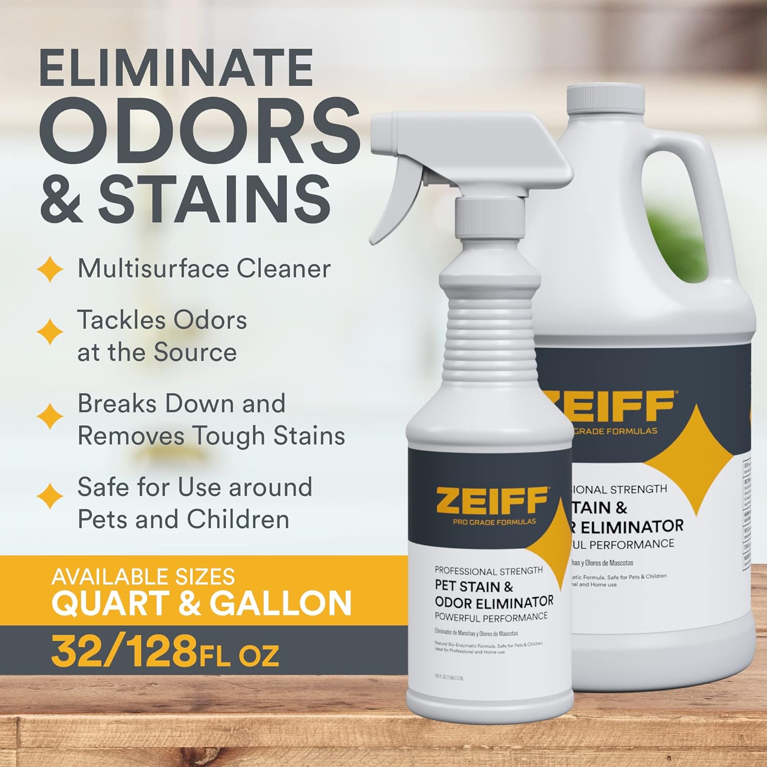 Pet Stain and Odor Remover - Pet Odor Eliminator for Home and Professional Use - Pet Urine Enzyme