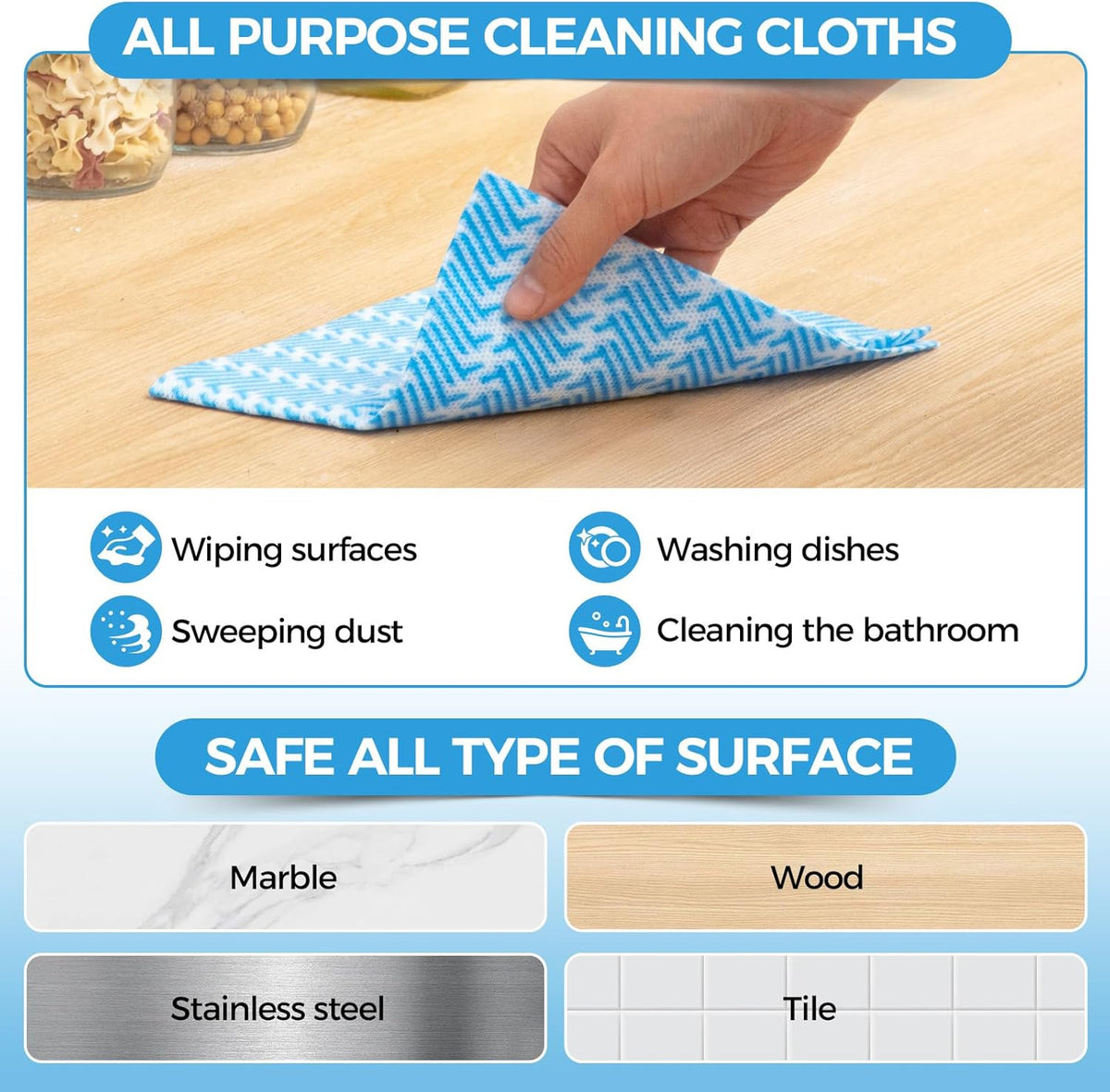 Handi Wipes Reusable Cloths Disposable Cleaning Towels Dry Kitchen Wipes Reusable Dish Towel