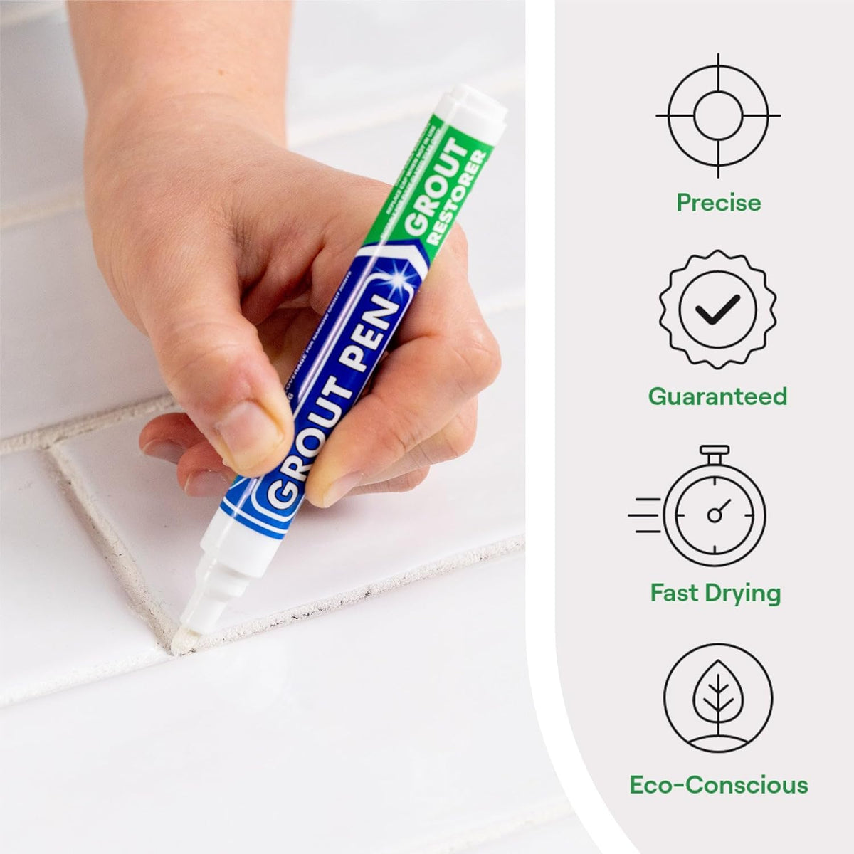Grout Pen White Tile Paint Marker: Waterproof Grout Paint, Tile Grout Colorant and Sealer Pen