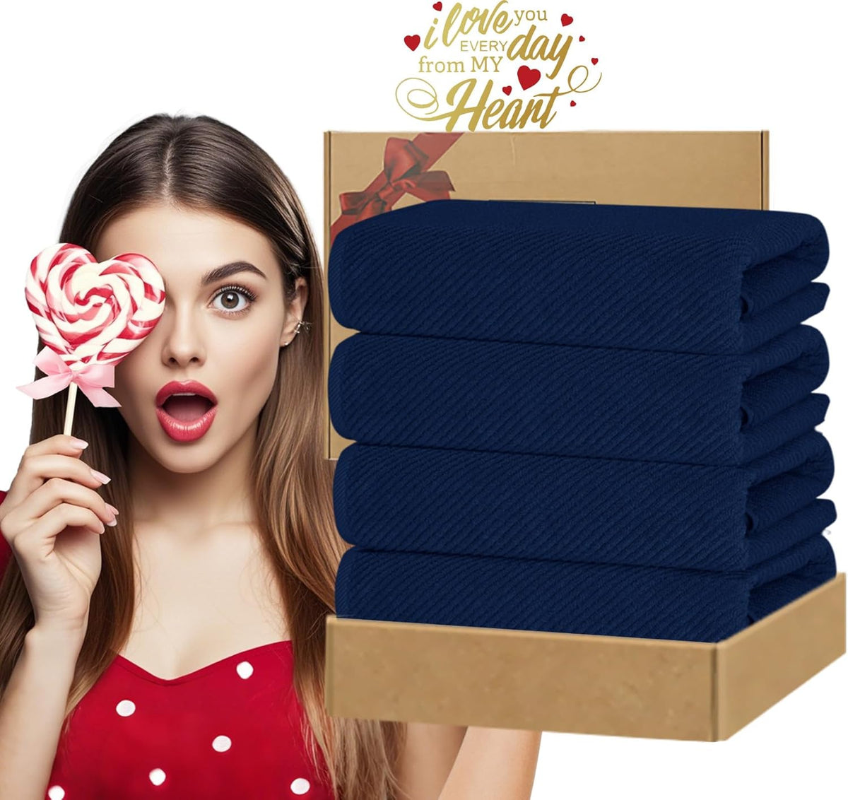 VOOVA & MOVAS Bath Towels, Large 30" x 56" - 100% Cotton | Quick Dry | Light Weight | Thick | Soft