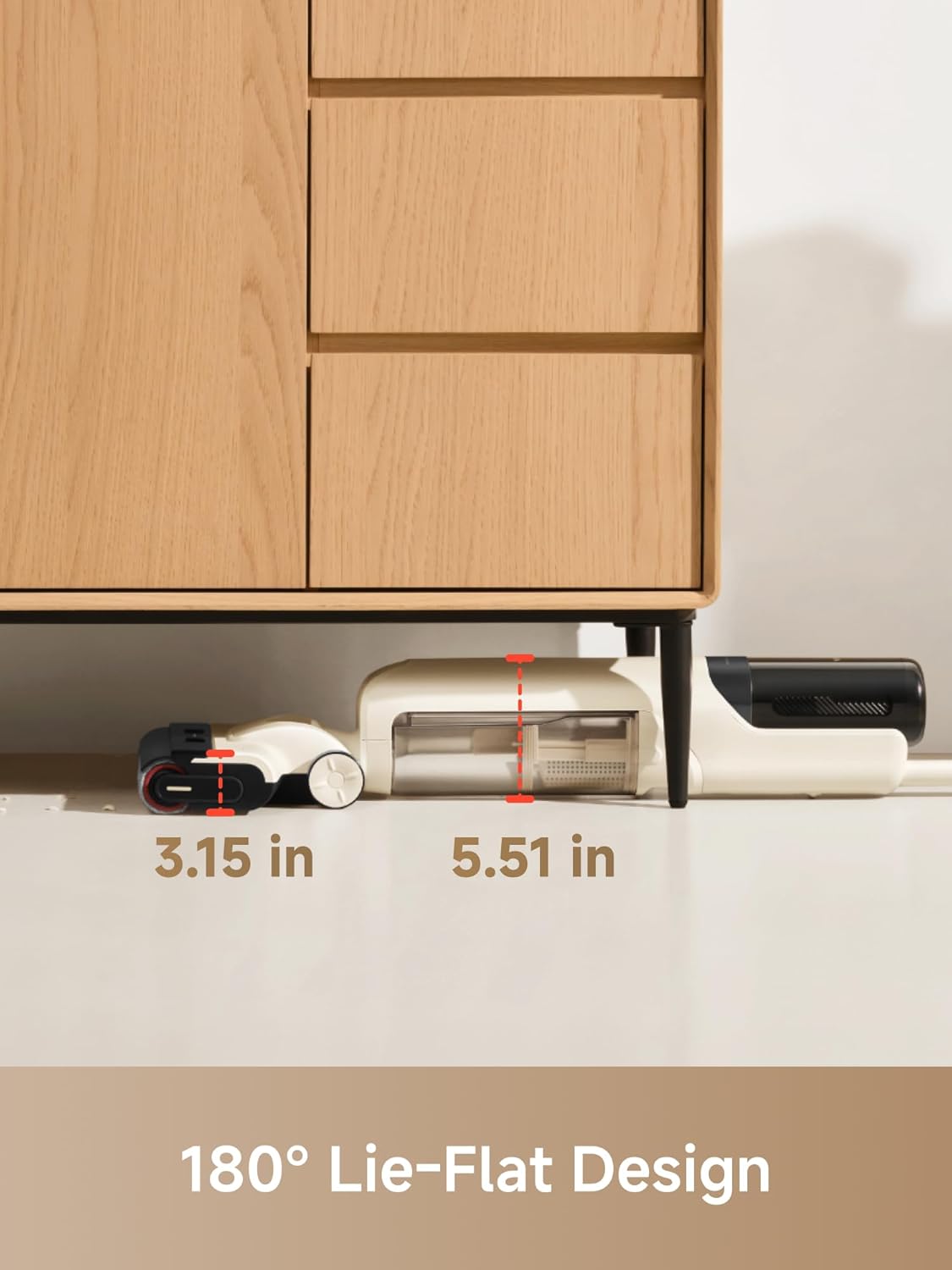 MOVA K30 SE Wet Dry Vacuum Cleaner, 180° Lie-Flat Reach Smart Vacuum Mop, 0 in Dual-Edge Cleaning