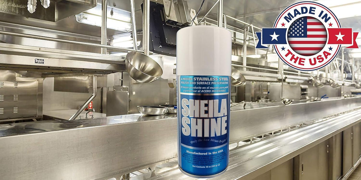 Sheila Shine 12 x 10 Oz. Stainless Steel Cleaner and Polish Aerosol Spray, Protect Household