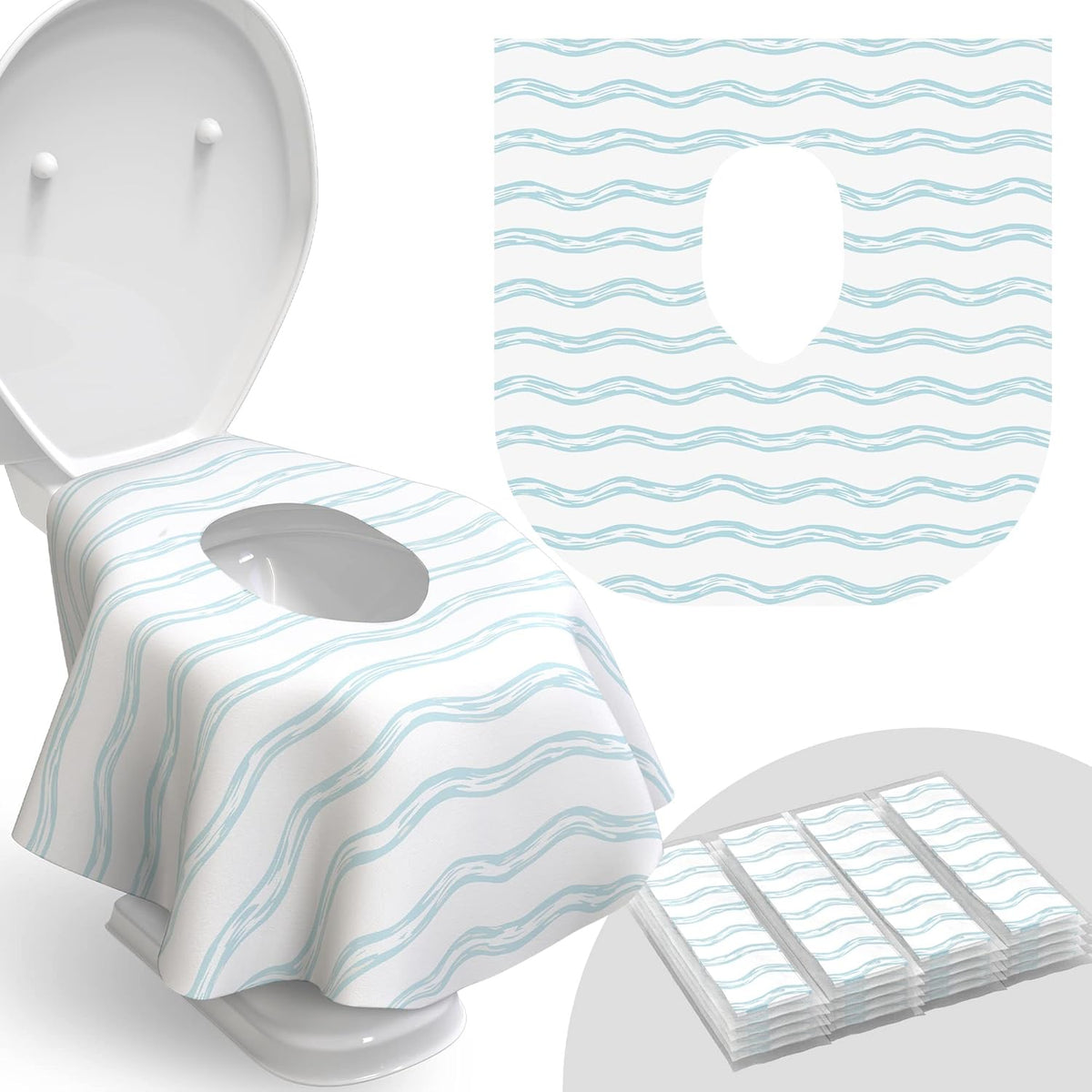 Toilet Seat Covers Disposable - 20 Pack - Waterproof, Ideal for Kids and Adults – Extra Large
